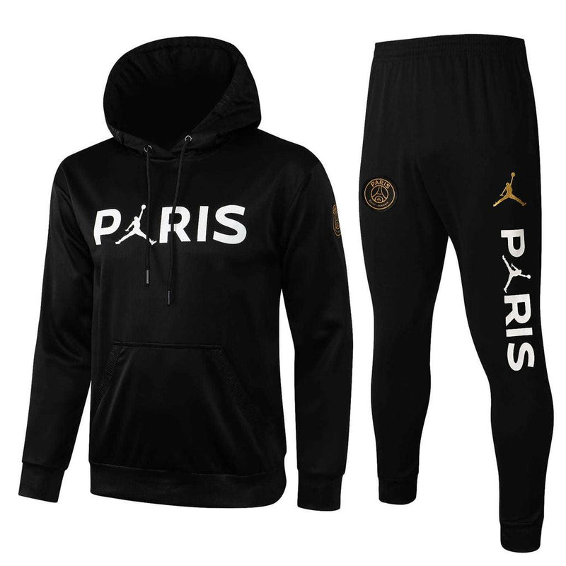 Conjunto Inverno PSG Preto Jordan - Com Capuz