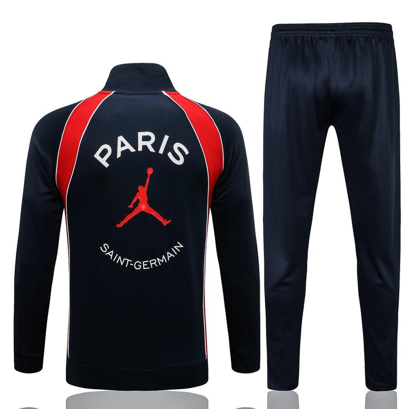 Conjunto Inverno PSG Azul e Vermelha Jordan - Com Fecho