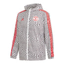 Corta-vento Manchester United Adidas - Branco e Preto