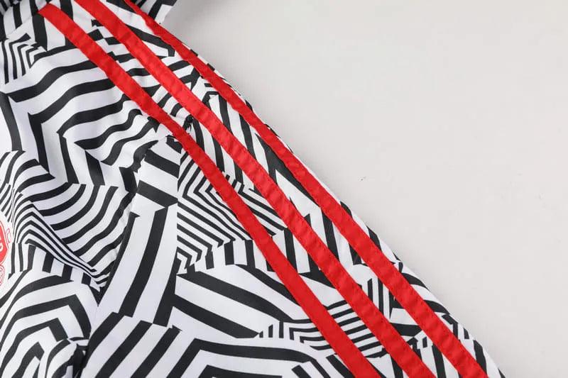 Corta-vento Manchester United Adidas - Branco e Preto