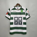 Camisa Retrô Sporting I Home 01/03 - Masculina - Verde e Branca